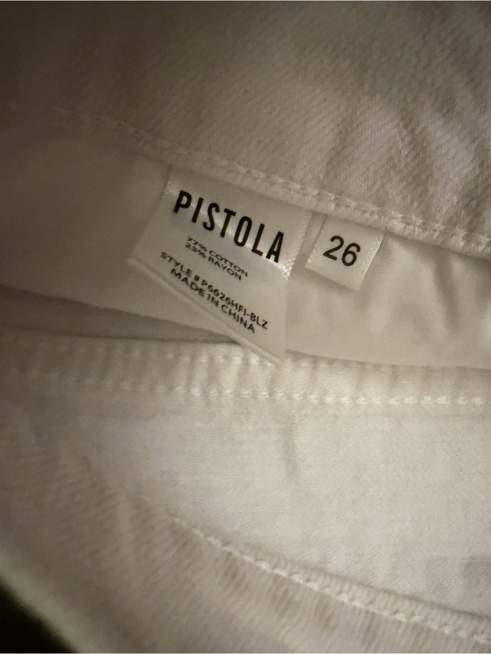 pistola White Distressed Boyfriend Jeans with Knee Rips - Picture 4 of 6